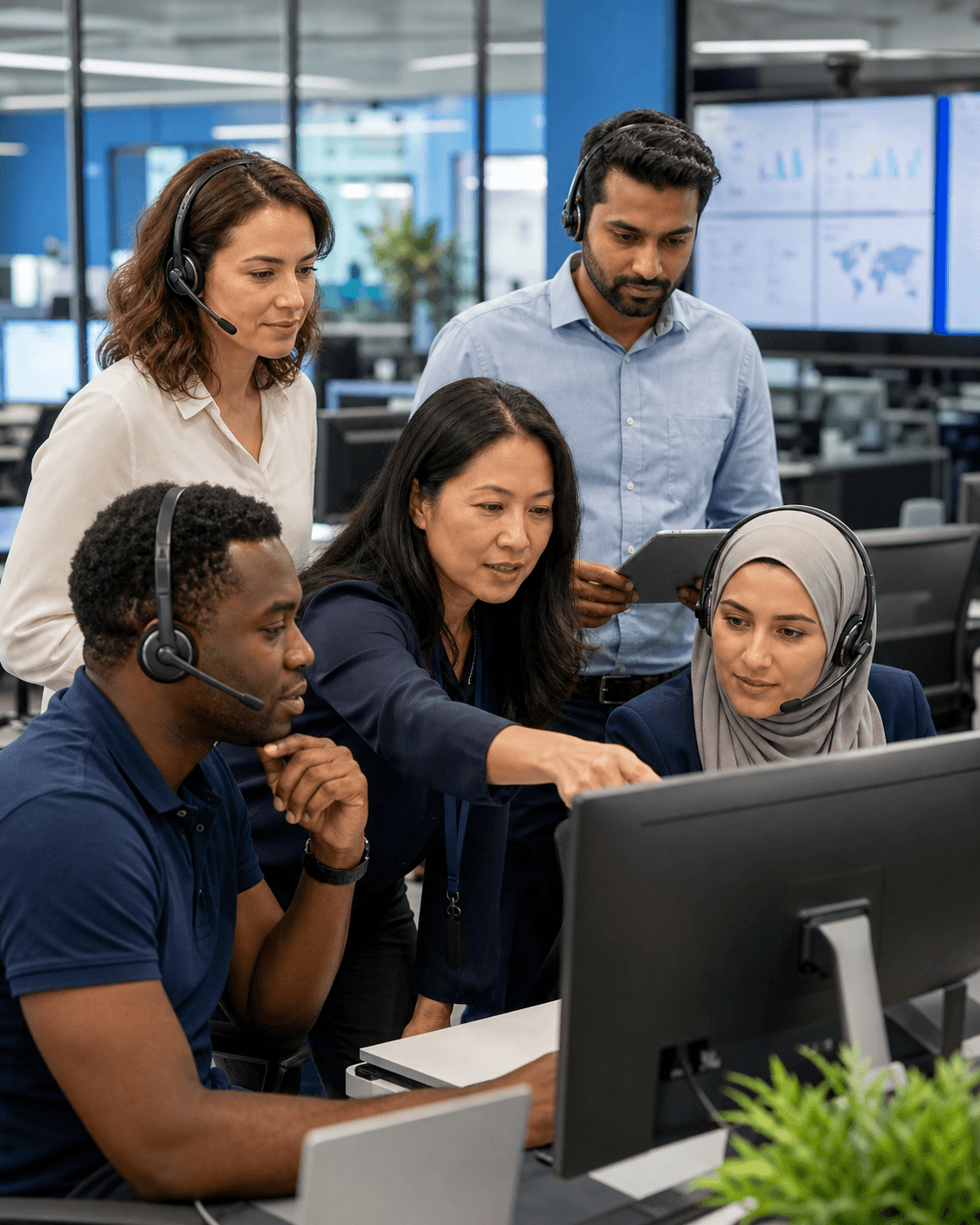 Global Empire BPO specialists coordinating a customer experience operation