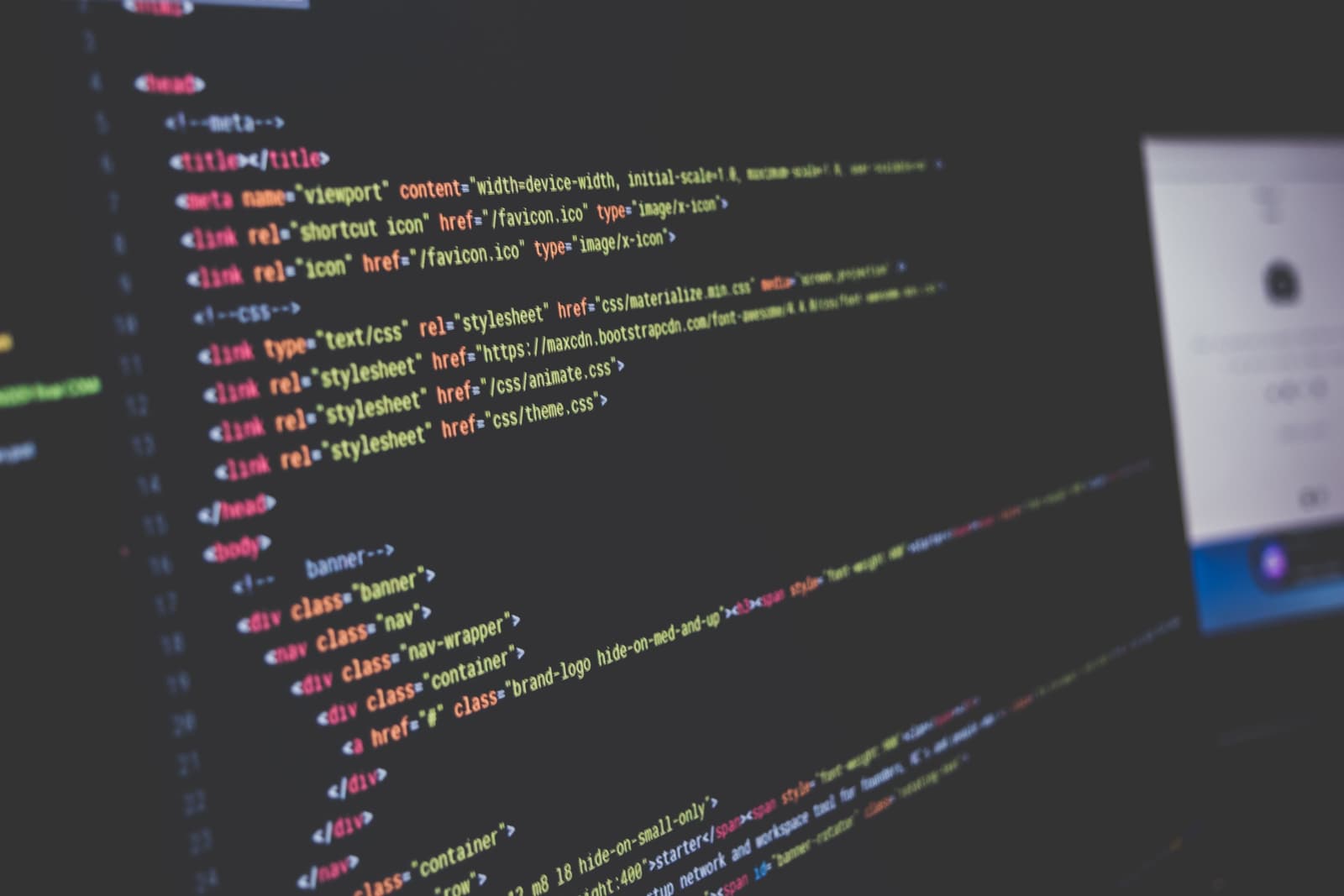 Configuration and monitoring output on a dark console