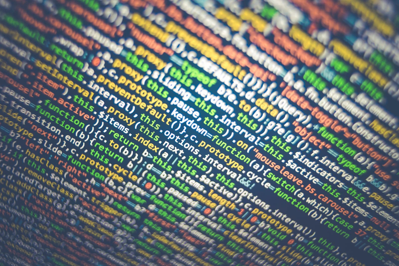 Application source code on a developer's monitor