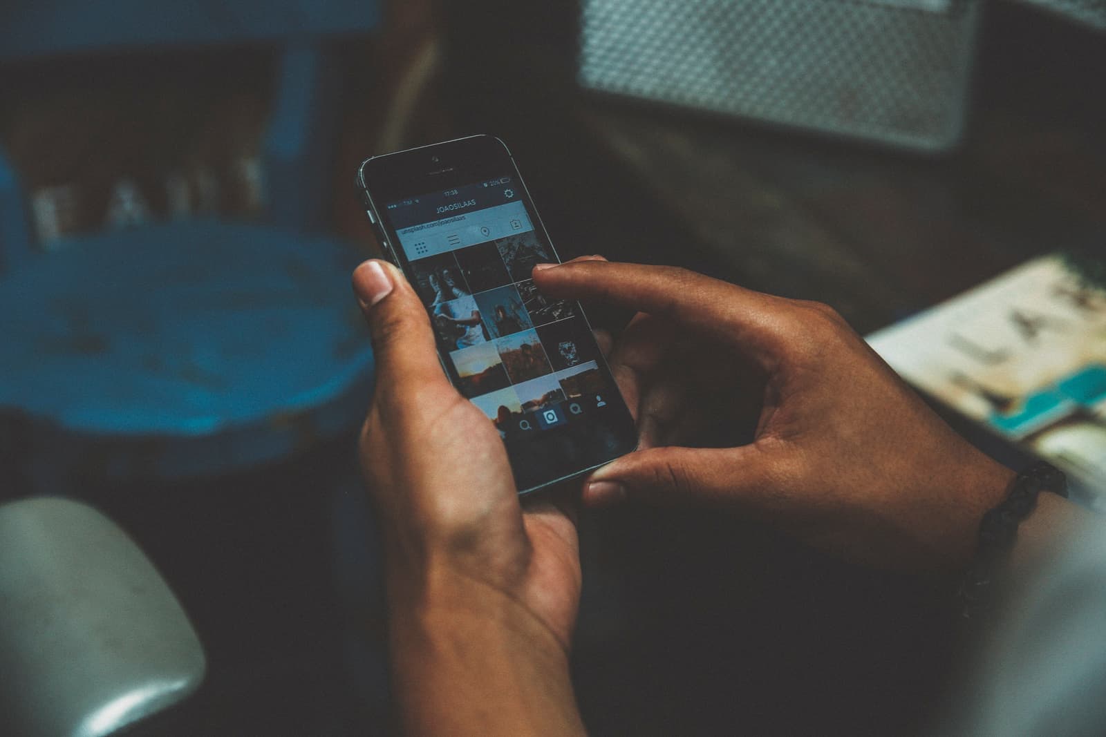 Social channels being monitored on a mobile device