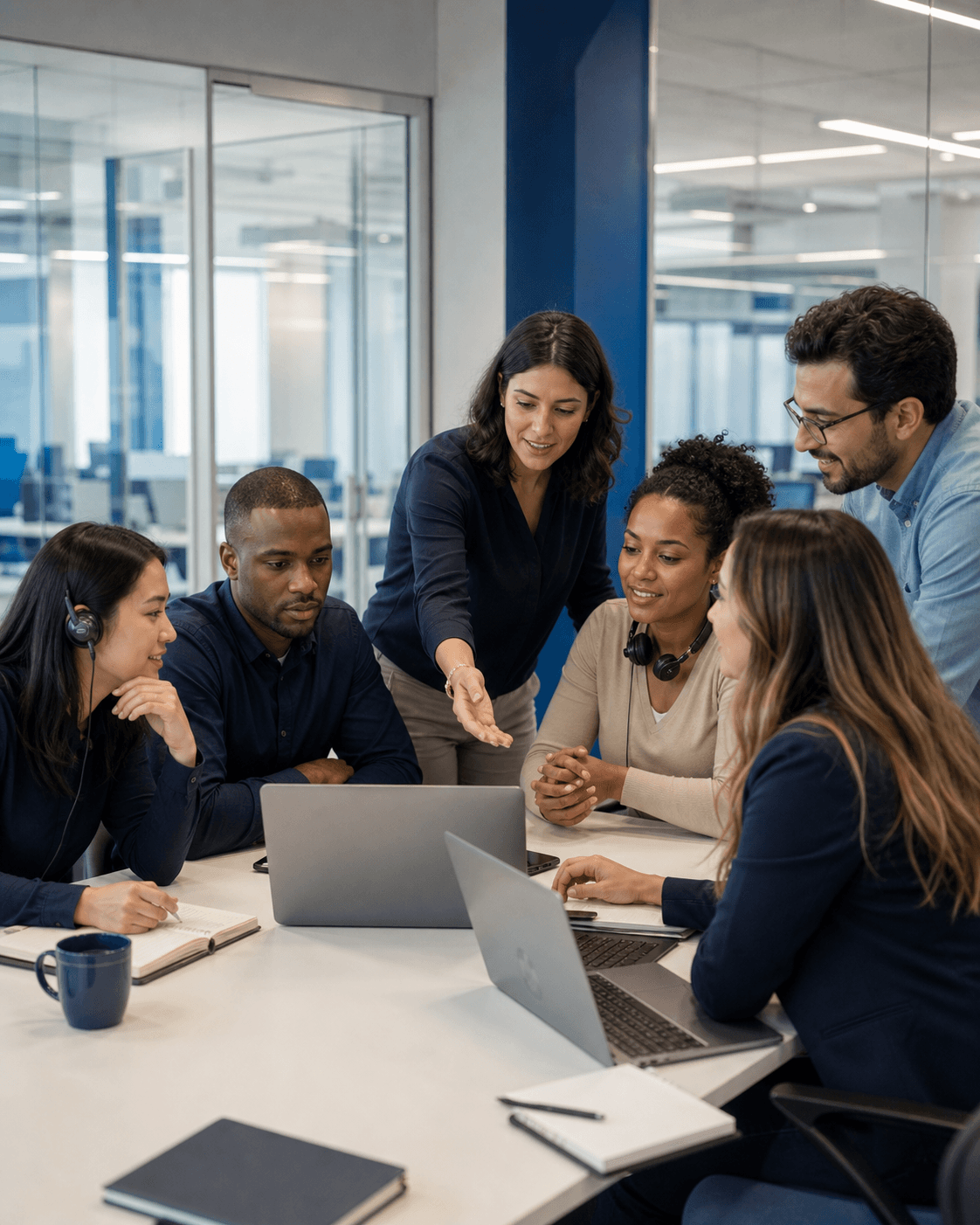 Global Empire employees participating in a professional training workshop